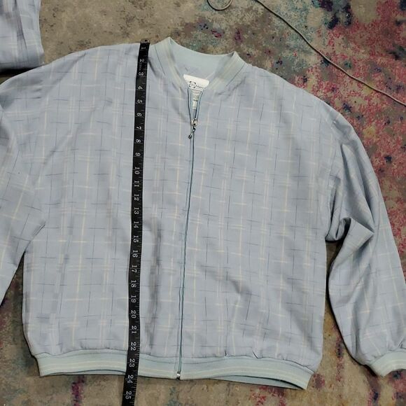 2 Piece Vintage Golf Outfit - Blue & Cream Jacket & Shorts - Picture 12 of 16